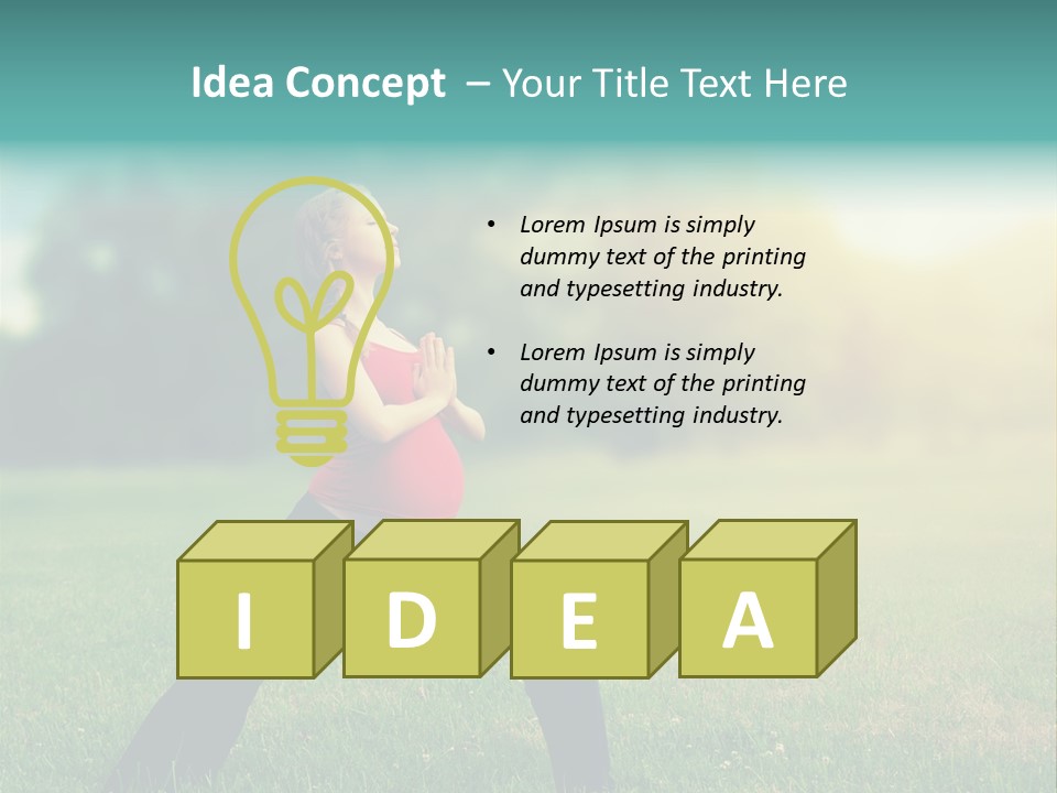 Parenthood Relaxing Yoga PowerPoint Template