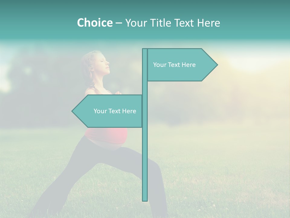 Parenthood Relaxing Yoga PowerPoint Template