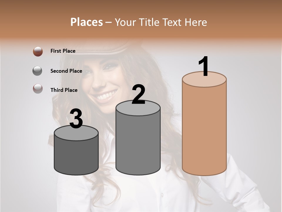 Cheerful Teen Student PowerPoint Template