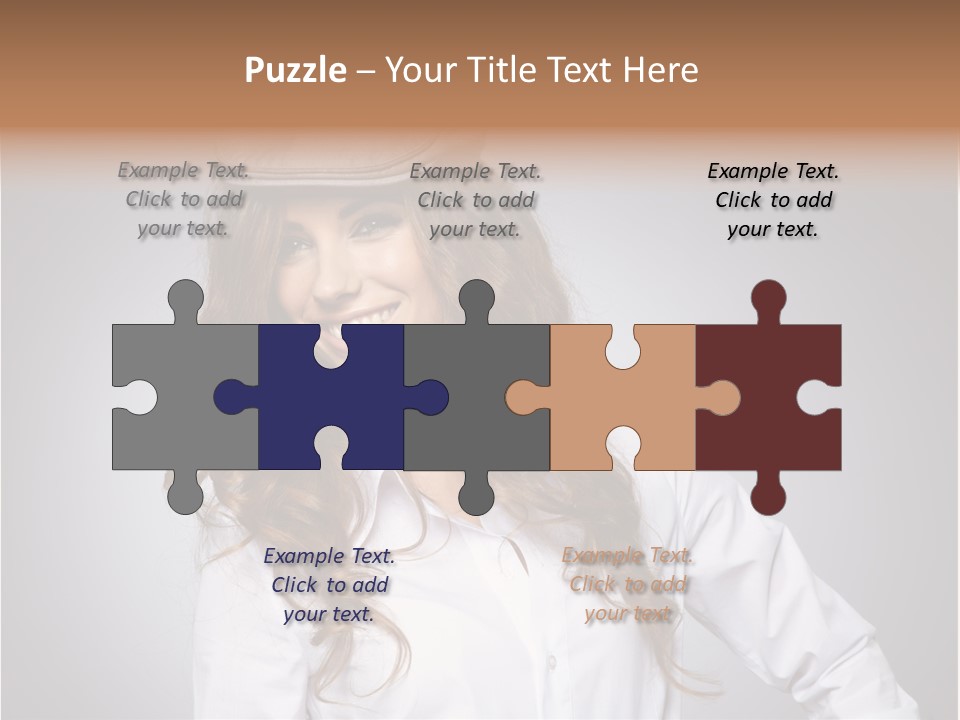 Cheerful Teen Student PowerPoint Template