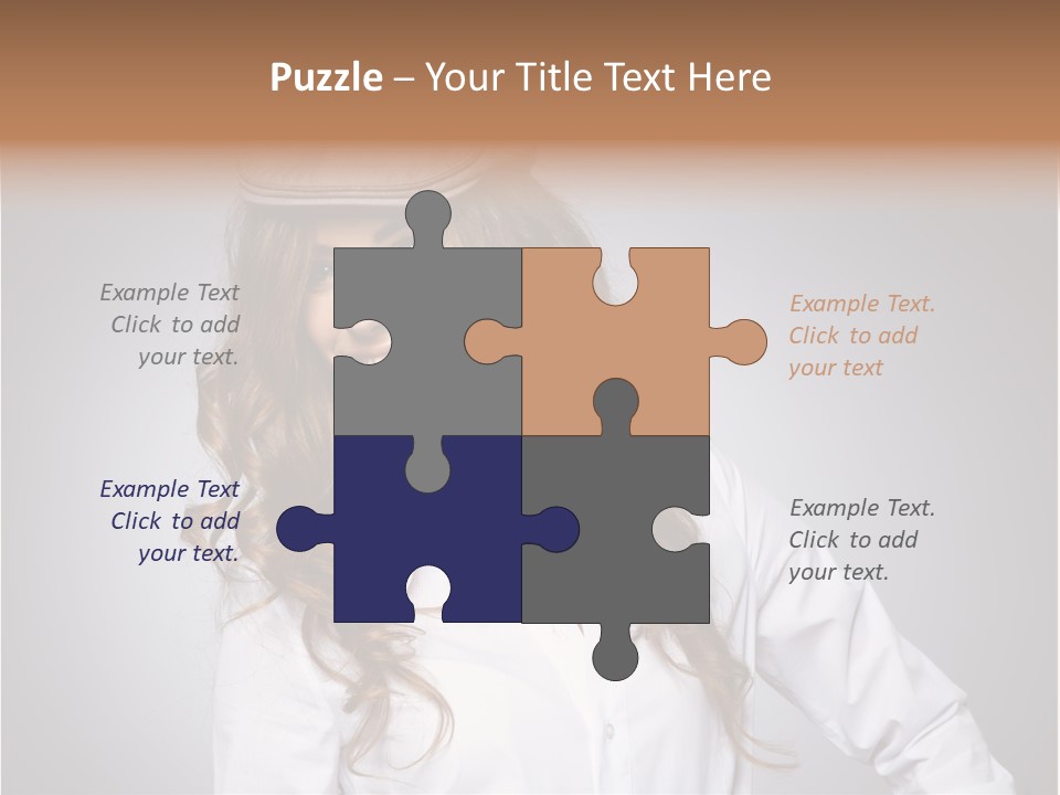 Cheerful Teen Student PowerPoint Template