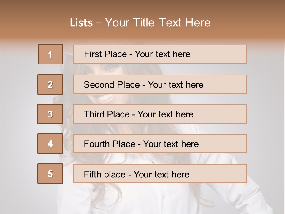 Cheerful Teen Student PowerPoint Template