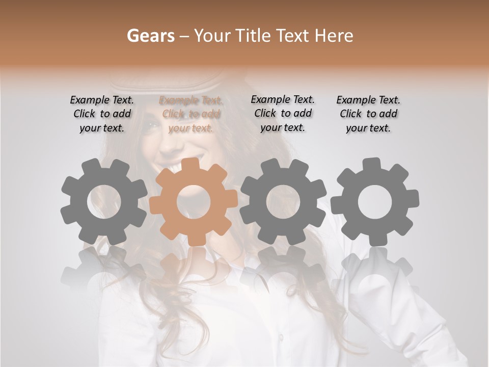 Cheerful Teen Student PowerPoint Template