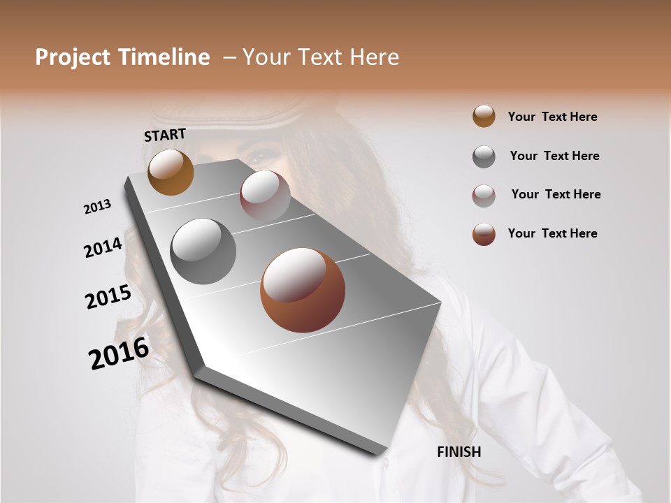 Cheerful Teen Student PowerPoint Template