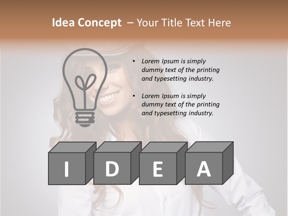 Cheerful Teen Student PowerPoint Template
