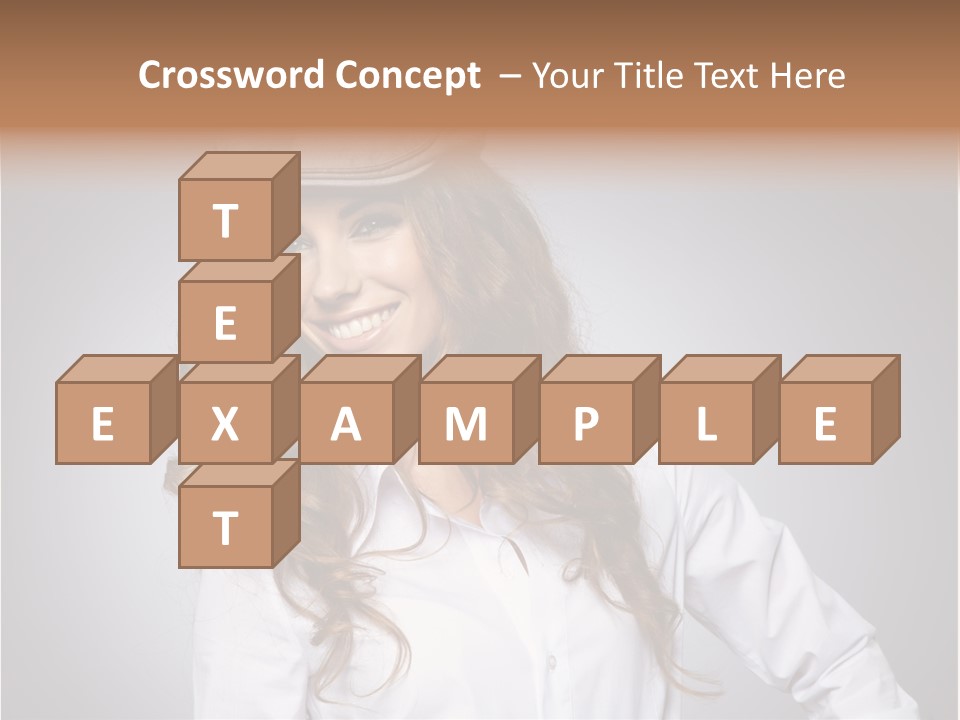 Cheerful Teen Student PowerPoint Template