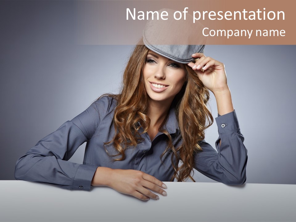 Board Businesswoman One PowerPoint Template