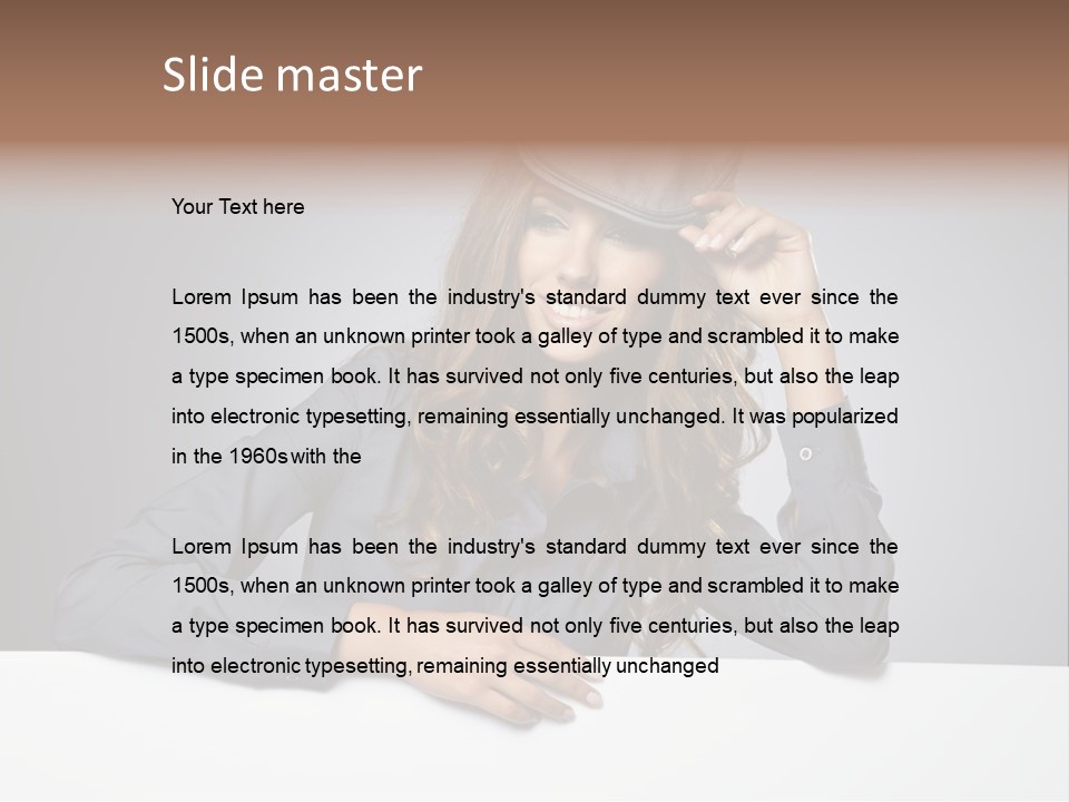 Board Businesswoman One PowerPoint Template