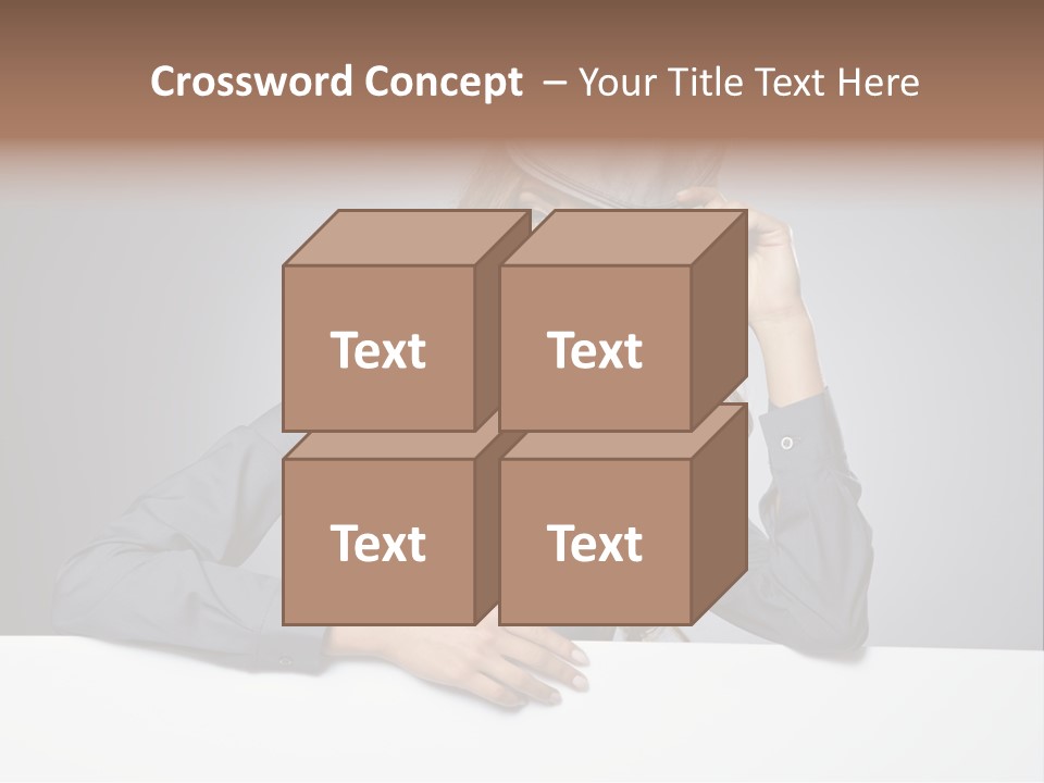 Board Businesswoman One PowerPoint Template