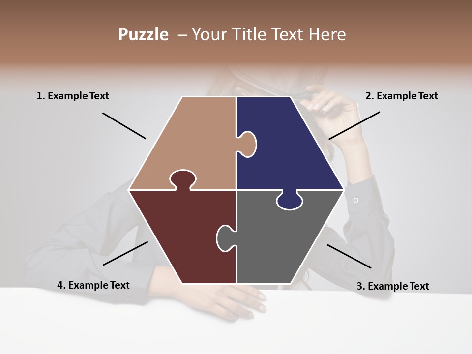 Board Businesswoman One PowerPoint Template