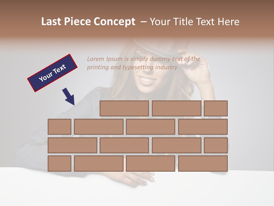 Board Businesswoman One PowerPoint Template