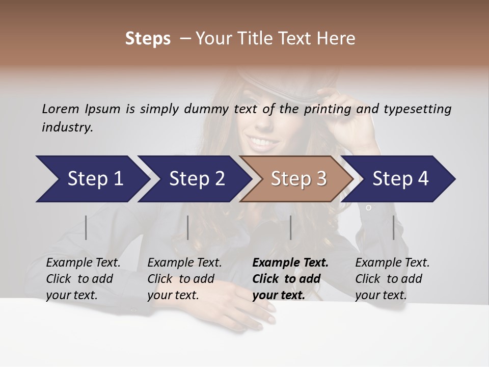 Board Businesswoman One PowerPoint Template