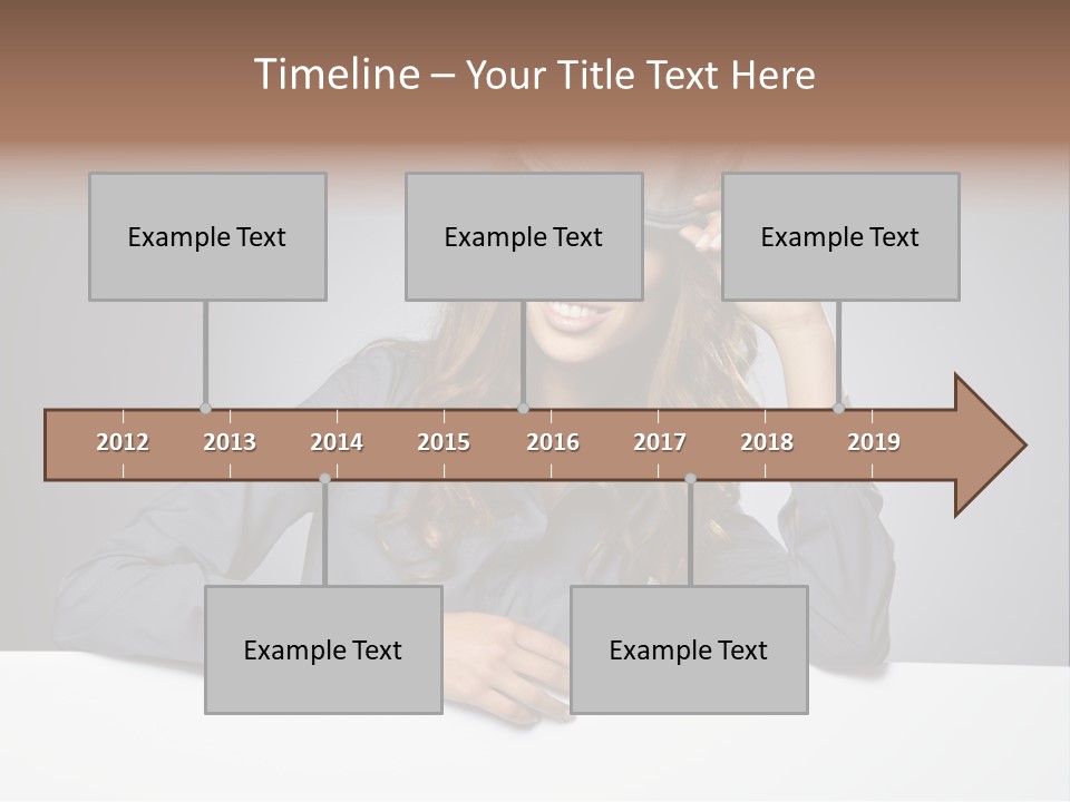 Board Businesswoman One PowerPoint Template