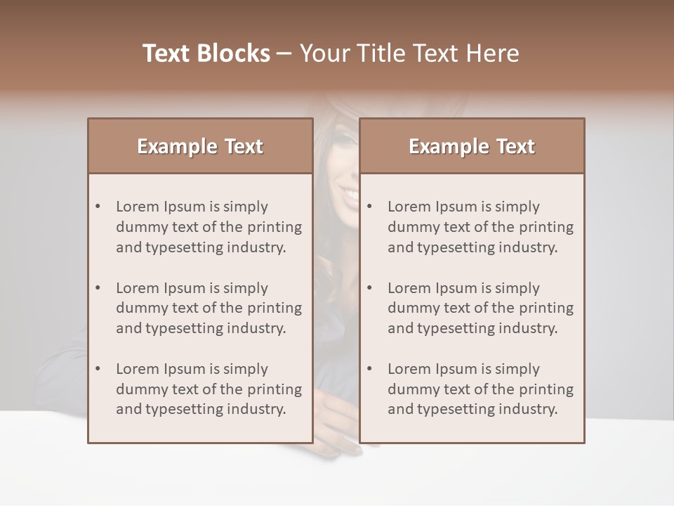 Board Businesswoman One PowerPoint Template