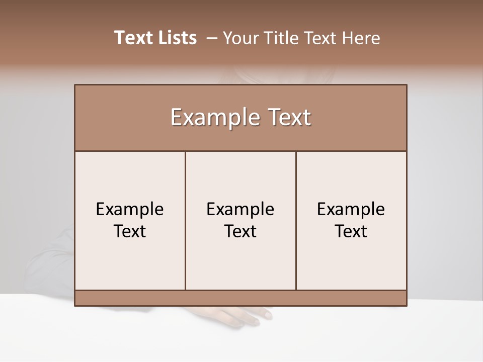 Board Businesswoman One PowerPoint Template