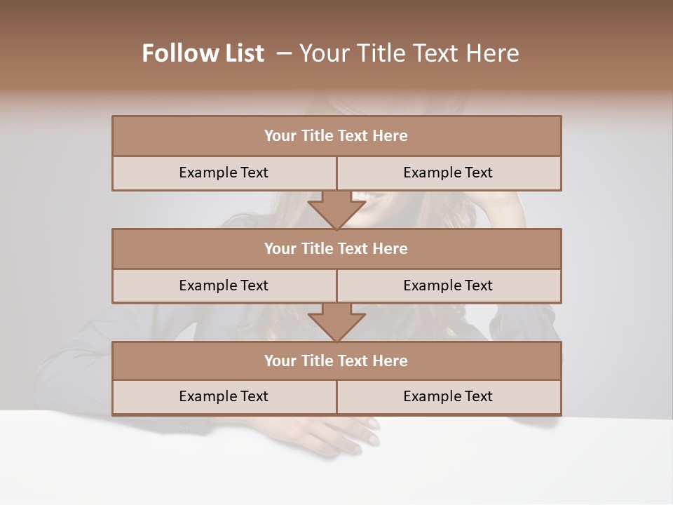 Board Businesswoman One PowerPoint Template