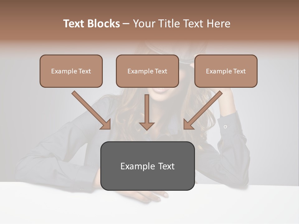 Board Businesswoman One PowerPoint Template