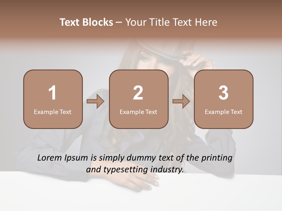 Board Businesswoman One PowerPoint Template