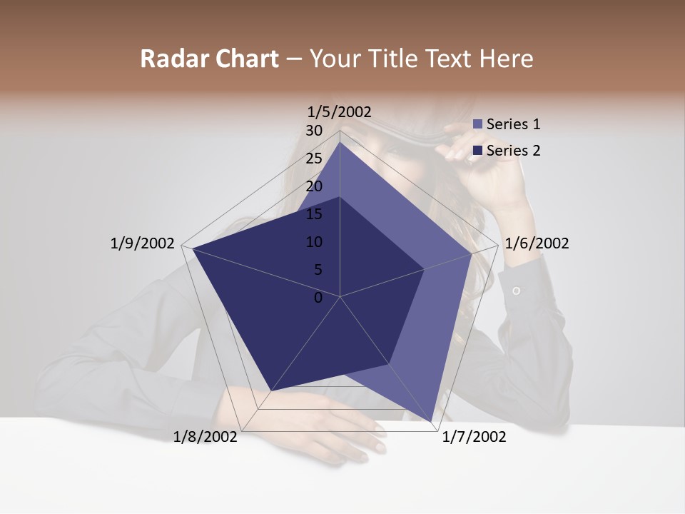 Board Businesswoman One PowerPoint Template