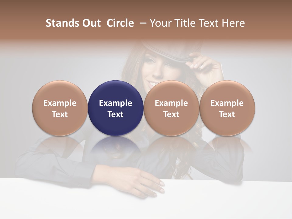 Board Businesswoman One PowerPoint Template