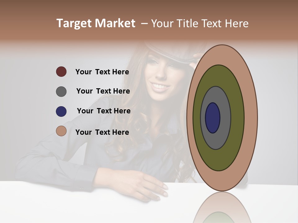 Board Businesswoman One PowerPoint Template