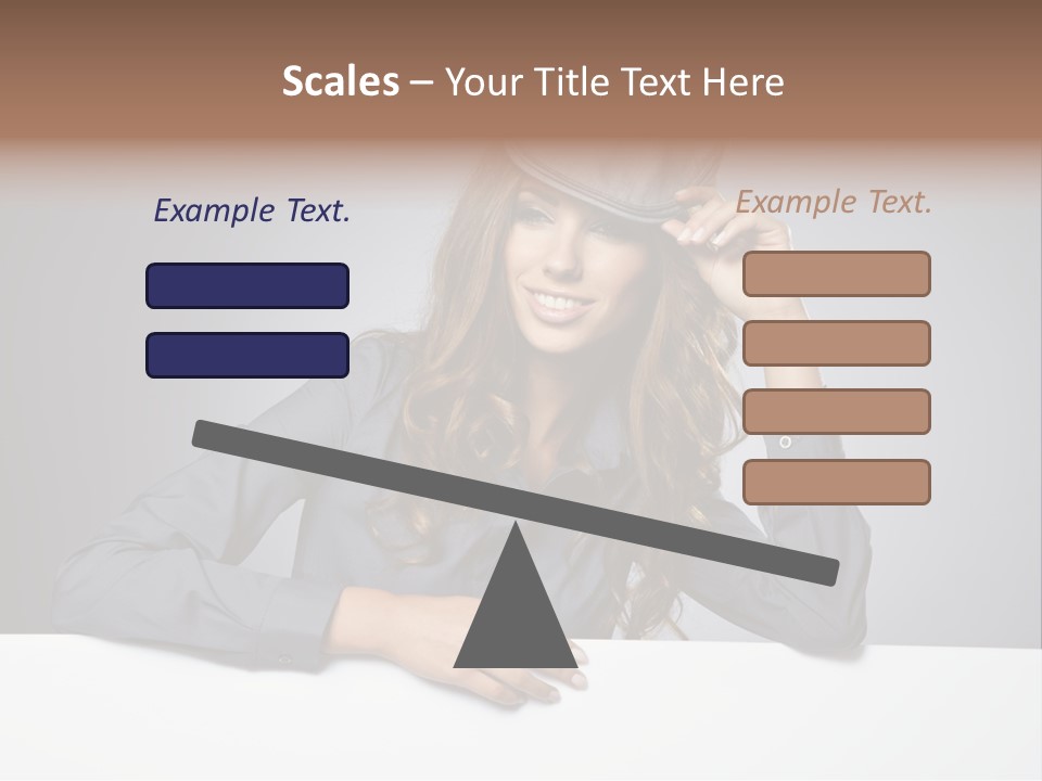 Board Businesswoman One PowerPoint Template