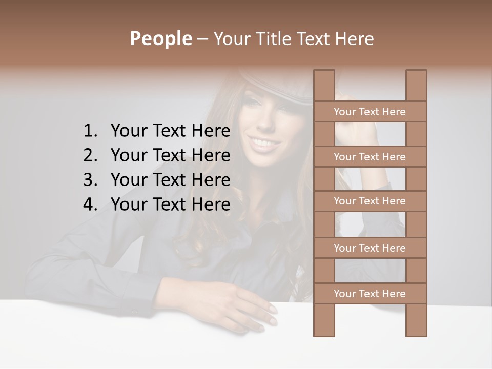 Board Businesswoman One PowerPoint Template