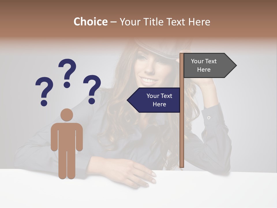 Board Businesswoman One PowerPoint Template