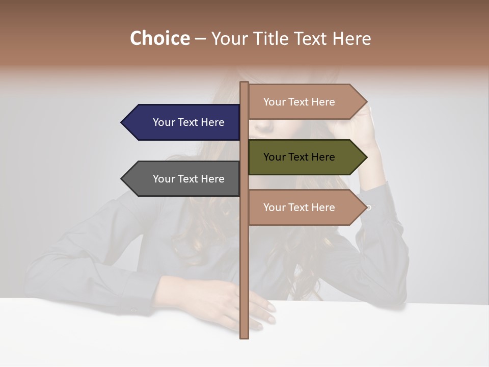 Board Businesswoman One PowerPoint Template