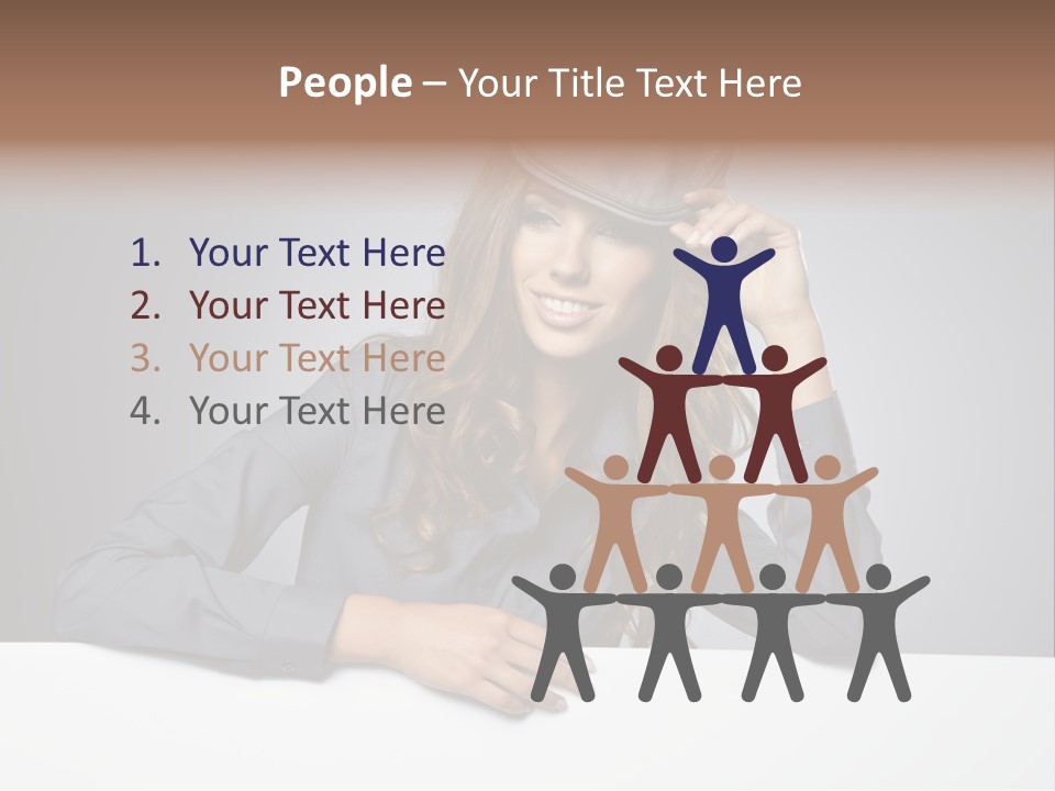 Board Businesswoman One PowerPoint Template