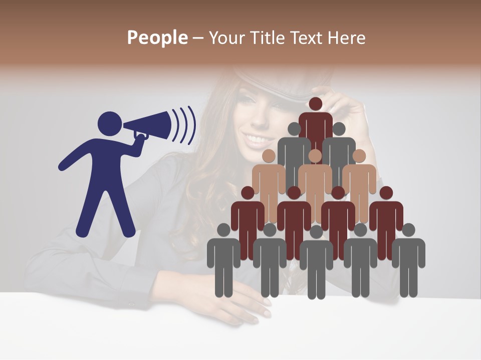 Board Businesswoman One PowerPoint Template