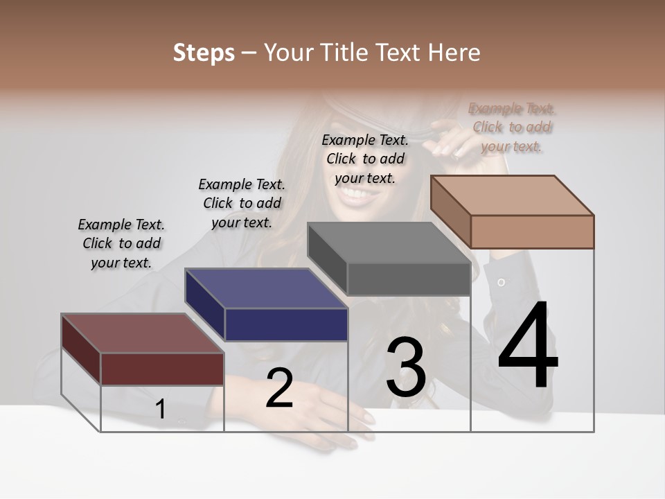 Board Businesswoman One PowerPoint Template