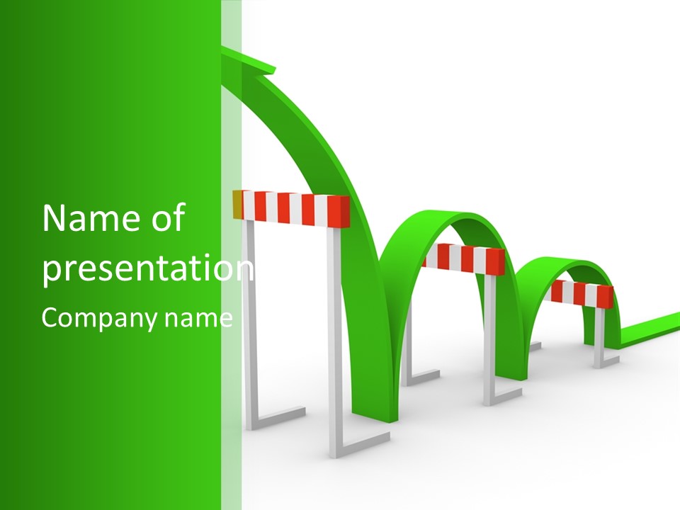 Obstacle Economical Level PowerPoint Template