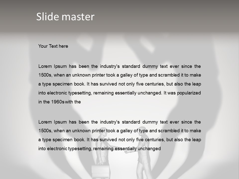 Dialog Illustration Handshake PowerPoint Template