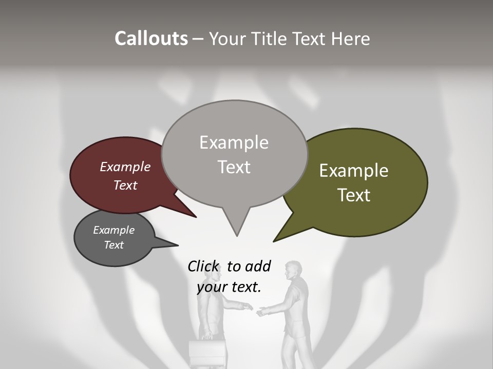 Dialog Illustration Handshake PowerPoint Template