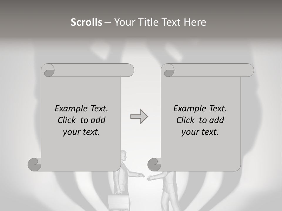 Dialog Illustration Handshake PowerPoint Template