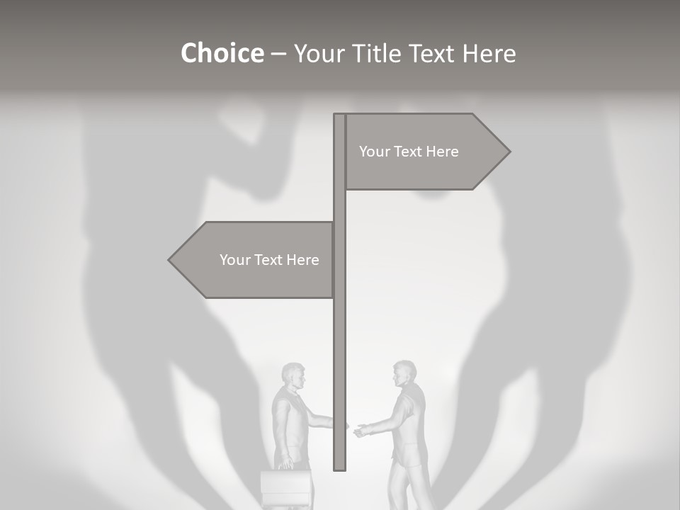 Dialog Illustration Handshake PowerPoint Template