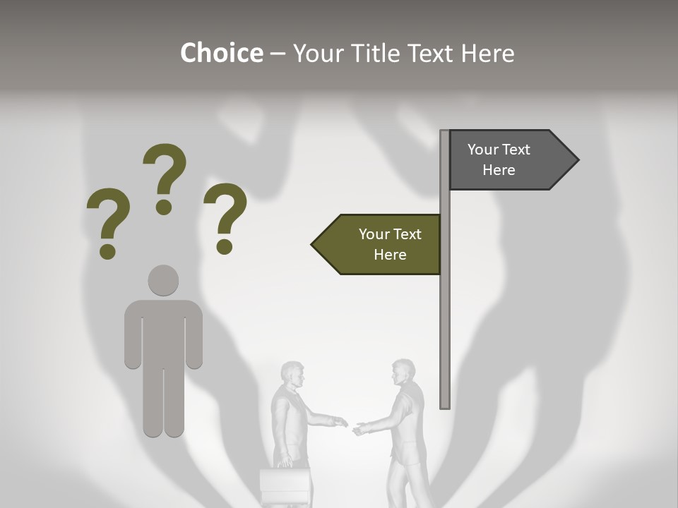 Dialog Illustration Handshake PowerPoint Template