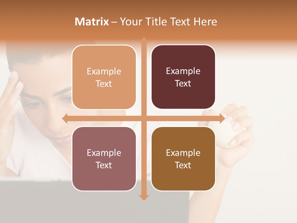 Human Face Young Woman Business PowerPoint Template