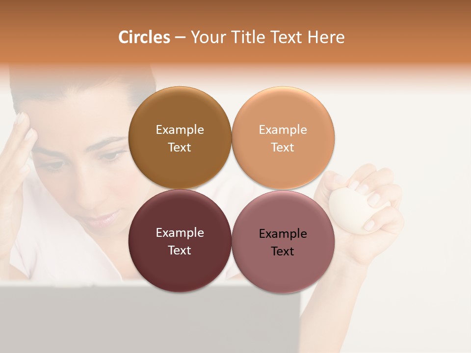 Human Face Young Woman Business PowerPoint Template