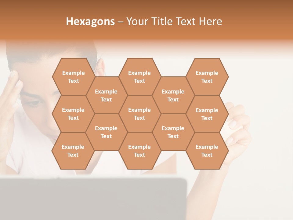 Human Face Young Woman Business PowerPoint Template