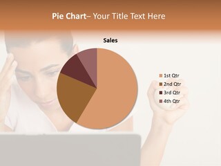 Human Face Young Woman Business PowerPoint Template