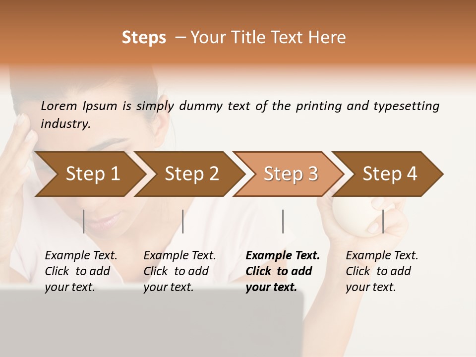 Human Face Young Woman Business PowerPoint Template