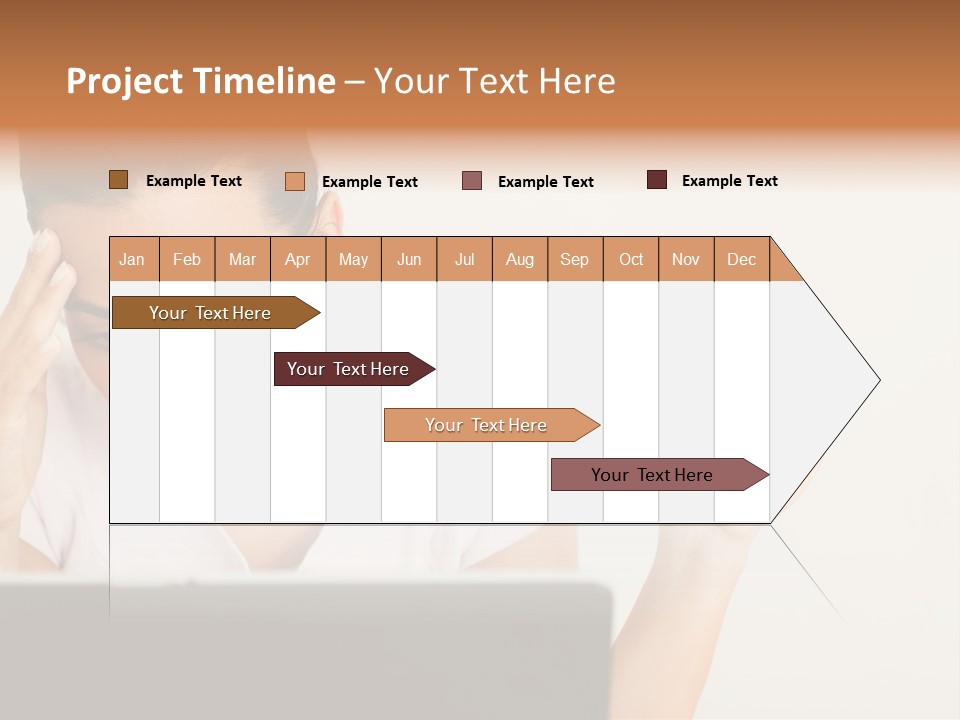 Human Face Young Woman Business PowerPoint Template