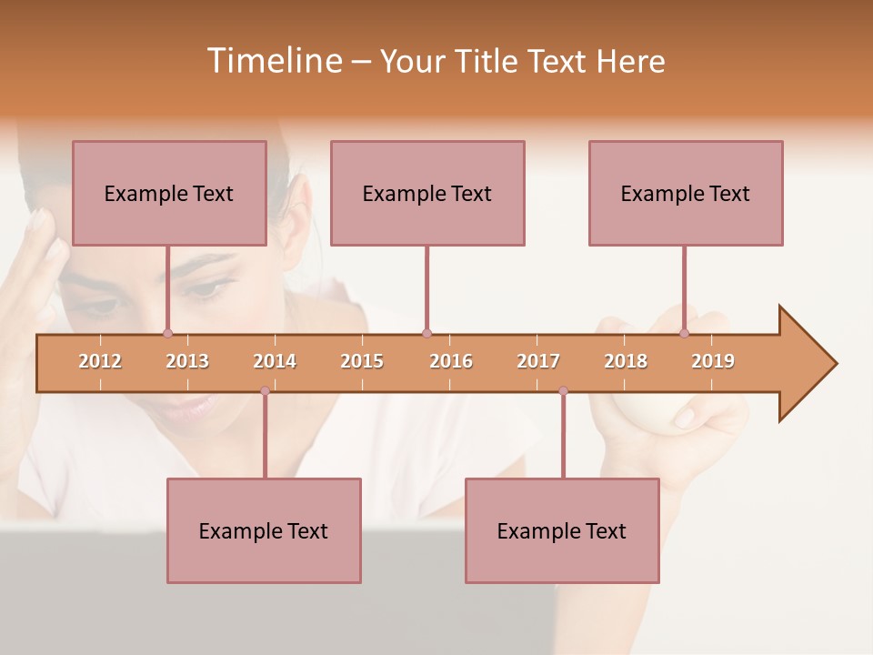 Human Face Young Woman Business PowerPoint Template