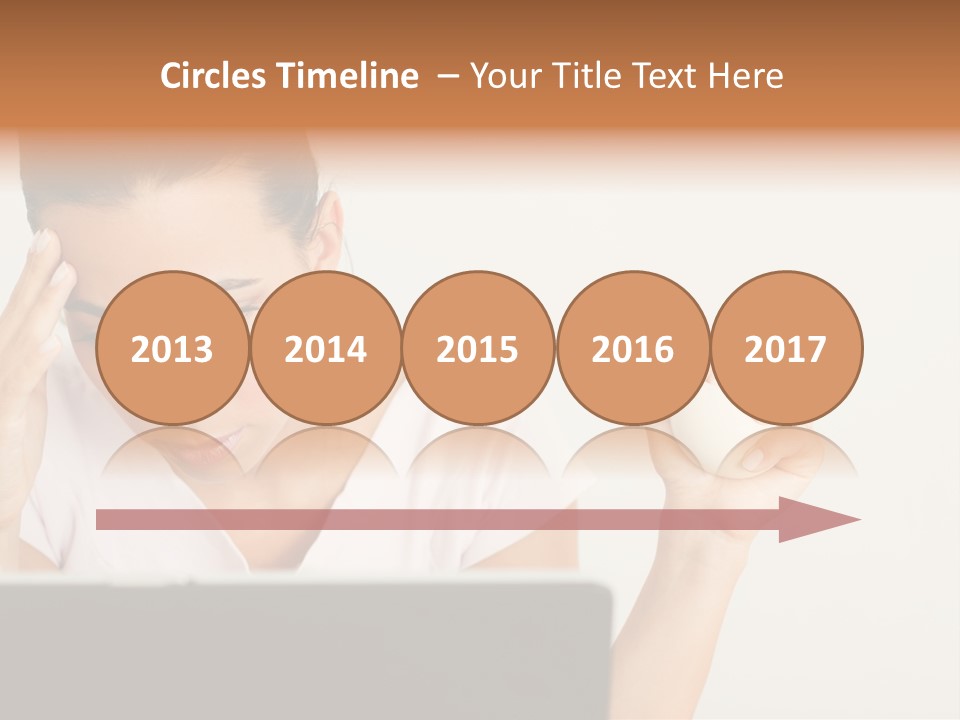 Human Face Young Woman Business PowerPoint Template