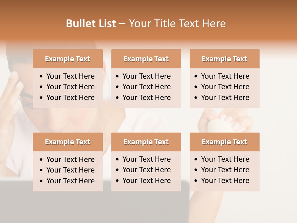 Human Face Young Woman Business PowerPoint Template