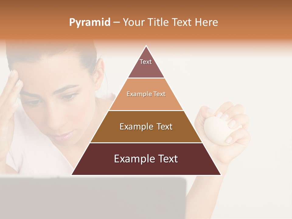 Human Face Young Woman Business PowerPoint Template