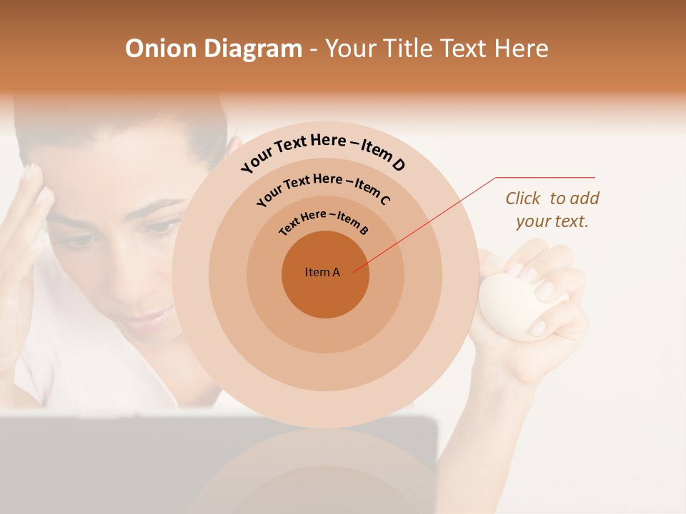 Human Face Young Woman Business PowerPoint Template