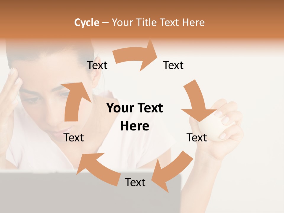 Human Face Young Woman Business PowerPoint Template